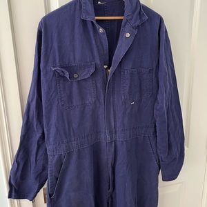 Navy corduroy work coveralls - size 44